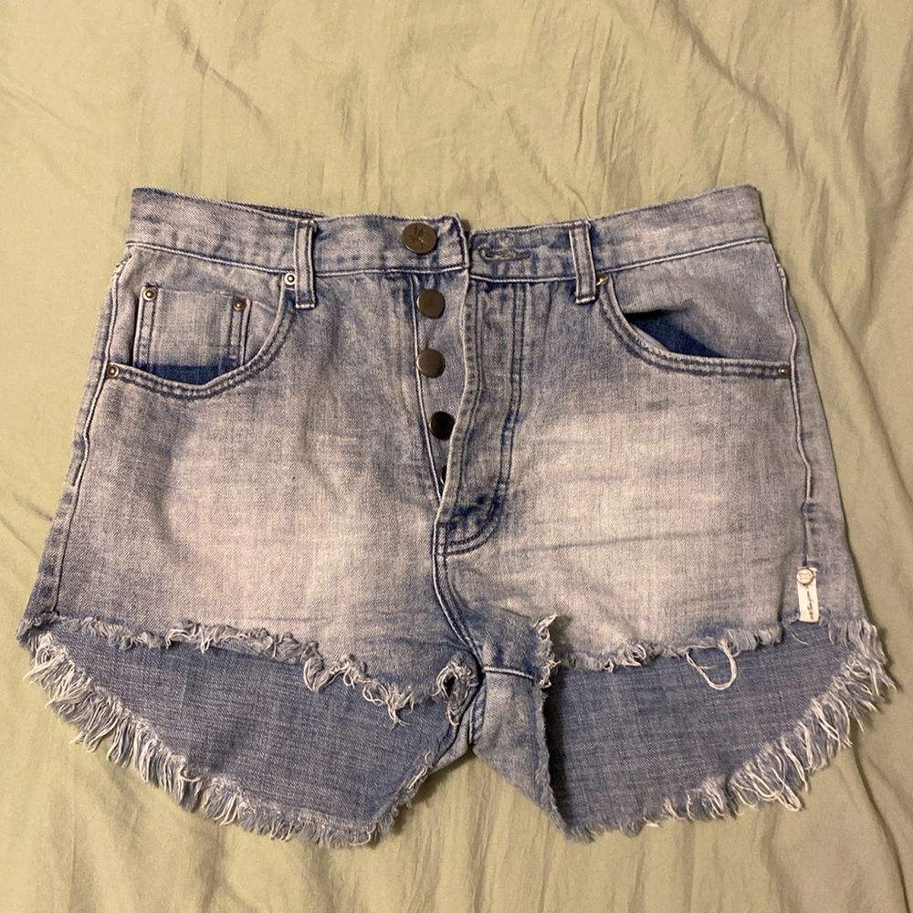 One Teaspoon Shorts - size 28, denim (washed out color)